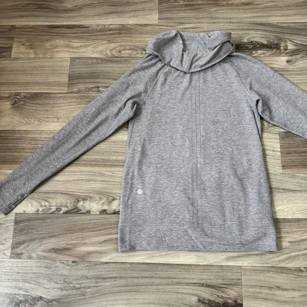 Lululemon Make a Move Long Sleeve Cowl Neck Pullover Heathered Gray